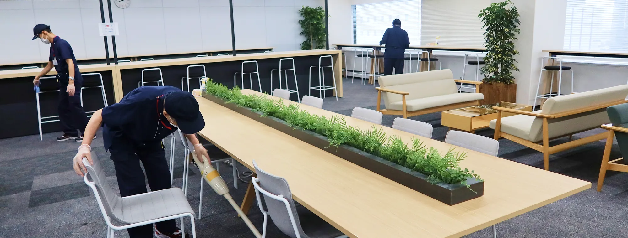 清掃している様子